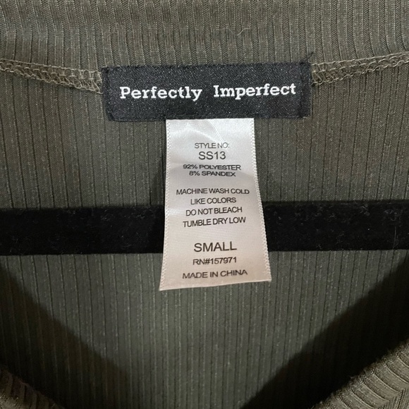 PERFECTLY IMPERFECT-  cropped Henley - Picture 2 of 2